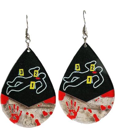 Feylie Halloween Earrings | Halloween-Themed Drop Earrings | Acrylic Ear Accessories for Spooky Celebrations - Buy Online on GoSupps.com