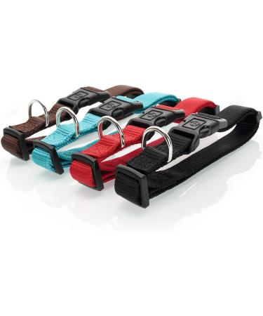 HUNTER Ecco Sport Vario Basic Dog Collar - Nylon Click Closure ML Size Turquoise - Durable & Stylish Pet Accessory - Buy Online on GoSupps.com