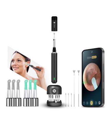 First Health Wireless Otoscope with Light | Waterproof Ear Cleaner with Camera and Light | Ear Wax Removal Tool Camera for iPhone/iPad Android USB | Ear Nose & Throat Inspection | 1920P HD (Black)