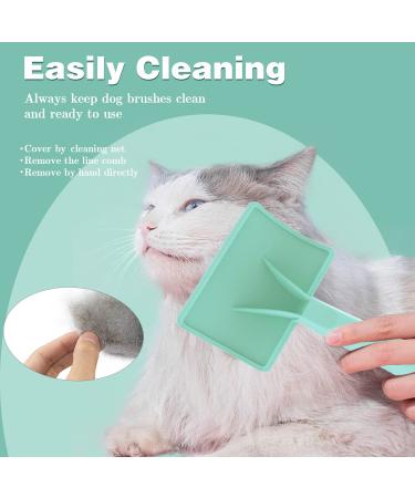 Large Firm Slicker Brush for Goldendoodles - Extra Long Pin Wire Brush for Dogs - Green - 25mm - Pet Grooming Tool for Deshedding and Undercoat Removal - Buy Online on GoSupps.com