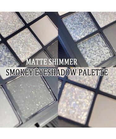 Palette de fards paupi res fum s 9 couleurs noir gris fonc palette de fards paupi res longue dur e imperm able hautement pigment e noir blanc argent palette pour femme avec miroir blanc/noir - Buy Online on GoSupps.com