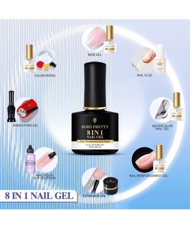 Born Pretty 8 in 1 Nail Glue Gel Kit - Acrylic Nail Extension, Repair & Base Gel - Buy Online on GoSupps.com