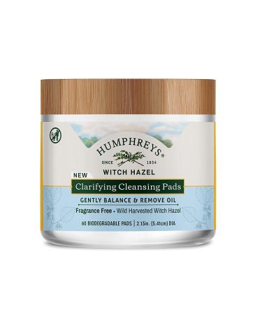 Humphreys Clarifying Witch Hazel Cleansing Pads  Fragrance Free  Clear