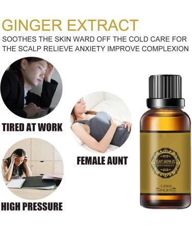 Slimming Oil - Ginger Oil for Weight Loss & Abdominal Massage - Lymphatic Drainage Fat Tissue Oil - Buy Online on GoSupps.com