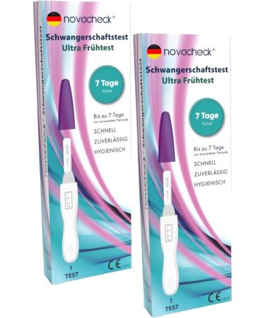 NOVACHECK Ultra Early Pregnancy Test - Set of 2 | Detects 7 Days Sooner | Accurate & Fast Shipping Worldwide - Buy Online on GoSupps.com