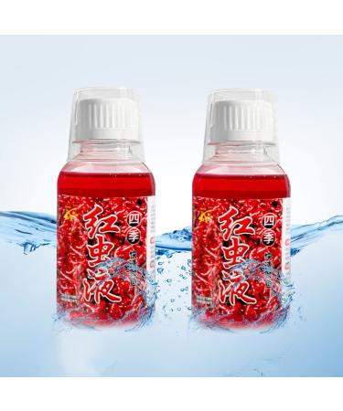 Red Worm Scent Fish Attractants for Baits,Red Worm Liquid Bait Concentrated Fishing Lures Baits Red Worm Scent,100ml Chinese Red Worm Liquid for Crucian Carp Tilapia Codfish 2PCS