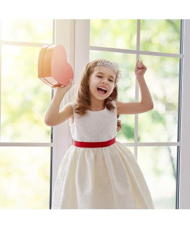 Girls Crystal Tiara Heart Rhinestone Crown - Perfect for Wedding, Prom, Birthday Party - 6 Pieces (Delicate Style) - Buy Online on GoSupps.com