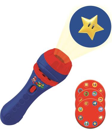 Lexibook Super Mario Brothers Nintendo Flashlight & Projector with 3 Discs - Children's Toy Blue/Red - Buy Online on GoSupps.com