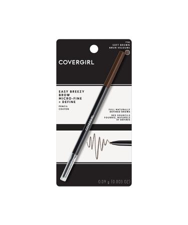 COVERGIRL Easy Breezy Brow Micro-Fine + Define Pencil in Soft Brown - 0.003 Oz (Pack of 1) - Buy Online on GoSupps.com