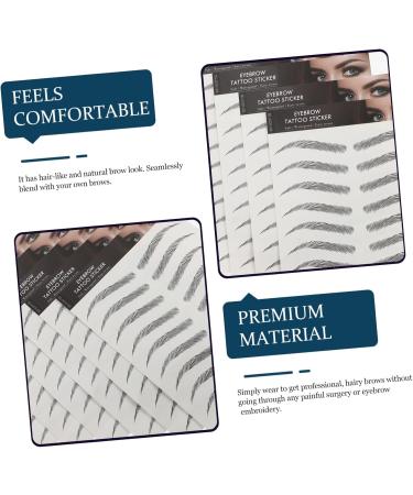 Angoily Eyebrow Sticker 30 pcs Waterproof Black Female Creative Fake Stickers Beauty Artificial Eyebrow Temporary Makeup 21.5X14.5cmx3pcs Blackx3pcs - Buy Online on GoSupps.com