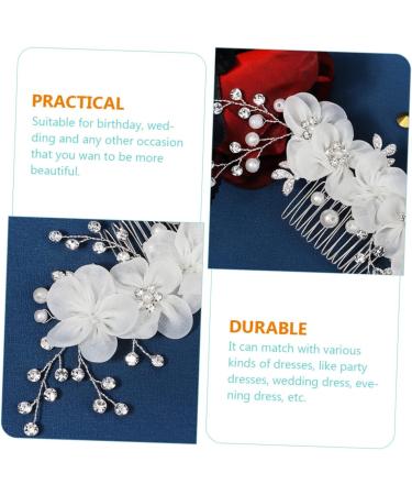 Ipetboom Bride Hair Comb Flower Side Hair Comb Tocados Para El Hair Styling Accessories Diamond Hair Comb Handmade Hair Comb Girl Hair Accessories Wig Headgear Bride Rhinestones - Buy Online on GoSupps.com
