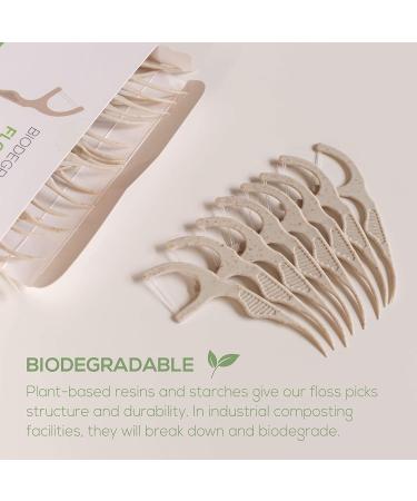 Eco-Friendly Floss Picks 200 Picks Twin Floss Design Double Action Dental Floss Picks Plant Based Adult Floss - Buy Online on GoSupps.com