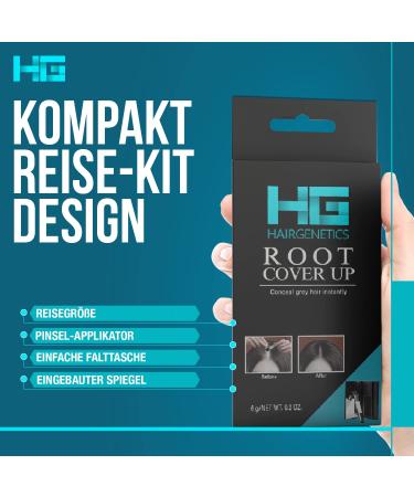 Hair Genetics Root Cover Up - Premium Medium Brown Hair Powder for Perfect Gray Hair Coverage - Buy Online on GoSupps.com