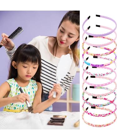 10 pieces of floral headbands and 500 jelly-colored rubber bands colored girl headbands floral pattern headbands pink headbands suitable for most young girls. - Buy Online on GoSupps.com
