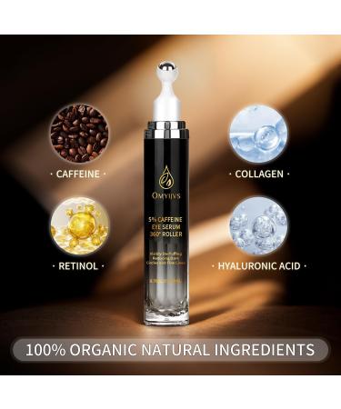 Cr me contour des yeux la caf ine et s rum pour les yeux contre le gonflement des yeux anti- ge claircissant et lignes d'expression Soin des yeux avec rouleau et boule de massage 360 (20 - Buy Online on GoSupps.com