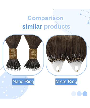 Youngsee Balayage Nano Ring Extensions - Real Hair 35cm Brown & Blonde 50g - Premium Quality Hair Extensions - Buy Online on GoSupps.com