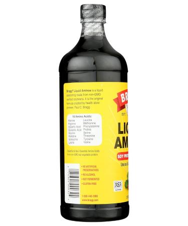 Bragg Liquid Aminos 32 oz - Natural Soy Sauce Alternative - Buy Online on GoSupps.com