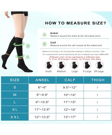 Shop T.E.D. Anti Embolism Compression Stockings for Women & Men | 15-20 mmHg Knee High Ted Hose for Post Surgery Swelling Varicose Veins Edema & DVT - Black Large - Buy Online on GoSupps.com