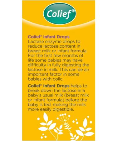 Colief Infant Drops - 15ml Lactase Enzyme to Reduce Lactose in Breast Milk & Formula - Buy Online on GoSupps.com