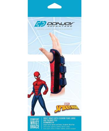 DonJoy Advantage Comfort Wrist Brace for Youth/Kids with Marvel Spider-Man Design - Spider-Man X-Small Left (1 Pack) - Buy Online on GoSupps.com