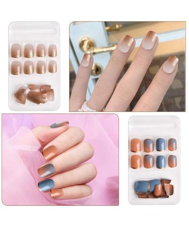 Kalolary 144PC False Nails Set - Complete Acrylic Fingernails with Nail Glue Stickers for Women & Girls | DIY Nail Art & Decoration - Buy Online on GoSupps.com