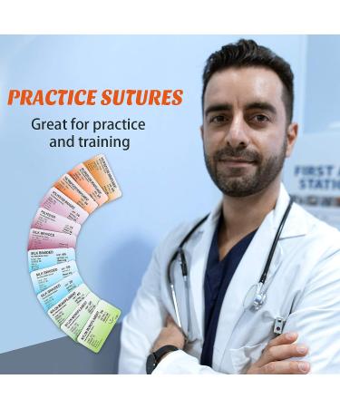 Suture Practice Kit with Thread and Needles - 2/0 3/0 4/0 Assorted Sizes for Military, Tactical, Camping, Nursing Education and Surgical Training - Buy Online on GoSupps.com