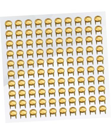 NUOBESTY 100pcs Rivet for DIY Punk Shoes Embellish Clothes Rivets Button Nail Clothing Accessories Metal Stud 100pcs Golden - Buy Online on GoSupps.com