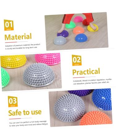 Oatipho Durian Ball Foot Massage Balls | Deep Tissue Leg Roller & Body Relaxing Massage Device | Fitness Pointed PVC Yoga Ball - 16x16x8cm Gray - Buy Online on GoSupps.com