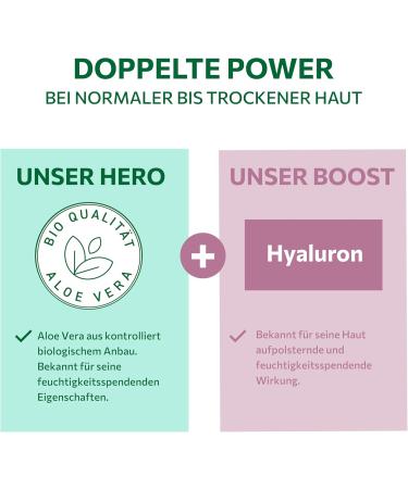  Alkmene alkmene Aloe Vera Face Liquid with Hyaluronic Acid 50ml - Aloe Vera Face Gel for Normal to Dry Skin - Vegan Moisturizer - Buy Online on GoSupps.com