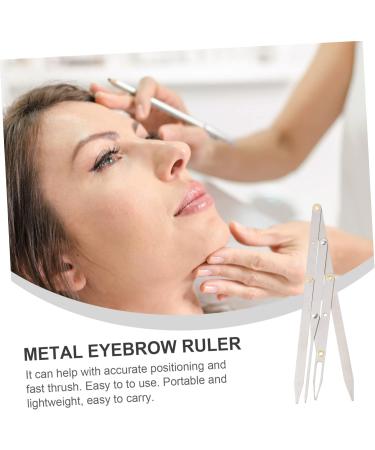 Eyebrow Scale Measuring Tool Eyebrow Ruler Tool Second Generation Eyebrow Card Make up 16X4.5X0.6CM Silver - Buy Online on GoSupps.com