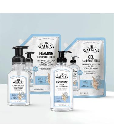 J.R. Watkins Ocean Breeze Foaming Hand Soap Refill Pouch 828 mL - Buy Online on GoSupps.com