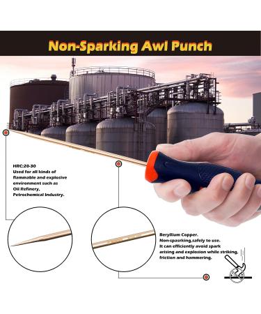 WEDO Non-Sparking Awl - Sewing, Scratch, Leather Punch Tool - DIN Standard Certified - Beryllium Copper - 3mm Diameter - 4 Blade Length - 1pc - Buy Online on GoSupps.com