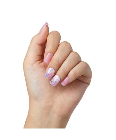 KISS imPRESS No Glue Mani Press-On Nails - Dream It Up Design in Light Pink | Short Wider Squoval Shape | 30 Nails & Accessories Included - Buy Online on GoSupps.com
