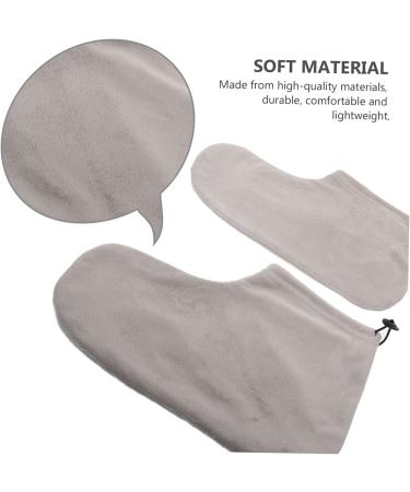 Healeved 1 Pair Wax Therapy Warm Foot Cover Hands Paraffin Wax Socks Karite Foot Skin Care Foot Therapy Warming Cover Beauty Wax Therapy Foot Wrapping Cover Practical Foot Spa Wrap Plush - Buy Online on GoSupps.com
