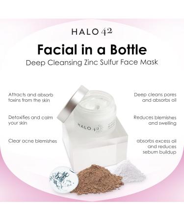 Sulfur Mask - Cleanse Exfoliate & Tighten for Blemish-Free Skin | Bentonite Clay & Zinc Recovery Masque - Buy Online on GoSupps.com