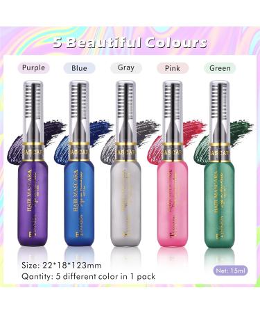 5PCS Temporary Bright Hair Chalk Dye Set - Washable Hair Colour for Kids, Men, and Women. Perfect for Halloween, Birthdays, and DIY Hair Makeup - Buy Online on GoSupps.com