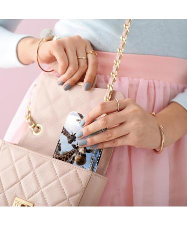 Buy Stylish Leather Lipstick Case & Mini Organizer with Mirror | Forest Animals Giraffe Design - Ideal for Travel & Makeup - Buy Online on GoSupps.com