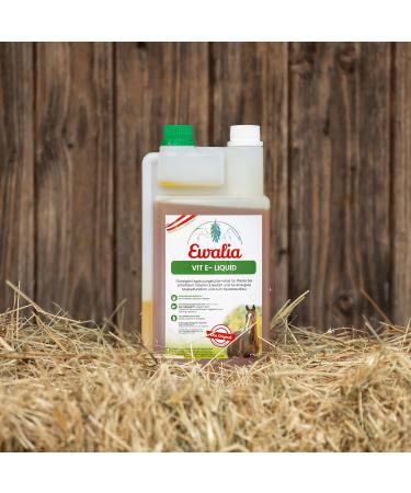 Ewalia Vitamin E Powerful Support for Muscles and Vitality Natural Vitamin E for Your Horse Developed with Vets 100% Natural No Additives 1 Liter - Buy Online on GoSupps.com