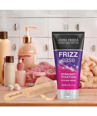 Frizz Ease Cream 6oz - Straight Fixation Styling Cream Hair Styling Cream For Smooth Styles Bundled With Wooden Comb Lightweight Formula Heat Protection Pack Of 6  - Buy Online on GoSupps.com