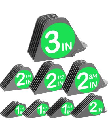 3 Inch Hair Clipper Combs Guides, Hair Clipper Guards 1 & 1/4" 1 & 1/2" 2", Mega NO.16 NO.12 NO.10 fits for most Wahl Clippers (8pcs Mega Set, Gray)… 8pcs Mega Set Gray