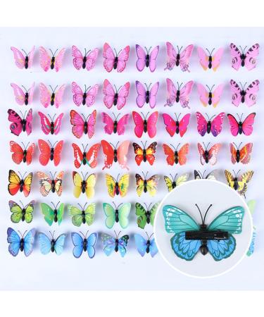 KARLOR butterflies hair clips 50 pieces 4.5cm butterfly hairpins girls butterflies hair accessories butterflies clips girls women colorful Random styles