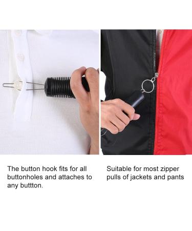 Button Hook and Zipper Pull Button Hook Helper for Easy Button and Fastener One Hand Buttons Aids Button Assist Device with Wide Handle for Disabled Arthritis Limited Dexterity - Buy Online on GoSupps.com