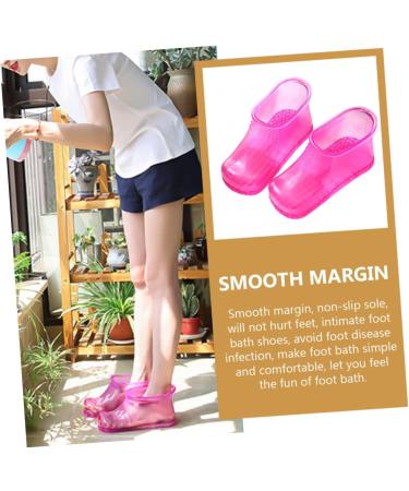 IWOWHERO 1 Pair Foot Bath Shoes Home Foot Bath Bucket Foot Spa Boots Feet Pedicure Slippers Foot Bucket Basin Shoe Slipper Sandal Slippers Mitaine Foot Bath Tool Soak Small Size Pvc Pie Man 26.3x11cm Rosy - Buy Online on GoSupps.com
