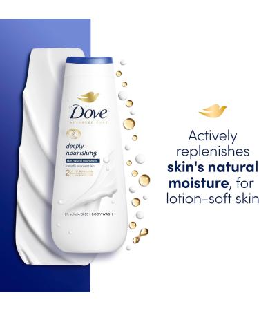 Dove Advanced Care Deeply Nourishing Body Wash body cleanser with skin-natural nutrients for instantly lotion-soft skin 400 ml - Buy Online on GoSupps.com