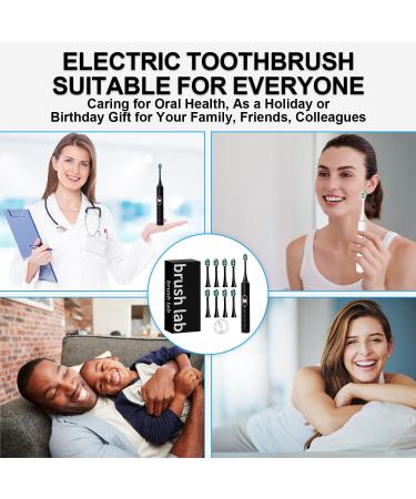 M6 Electric Toothbrush - 8 Brush Heads 9 Modes 2 Min Smart Timer 60 Days Battery - Rechargeable Sonic Whitening Toothbrush for Adults & Kids - White - Buy Online on GoSupps.com