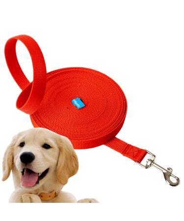Edipets tow lines for dogs 1.5m / 3m / 5m / 10m / 15m waterproof training line for large to small dogs robust dog leash (5 m red) 5 meters red