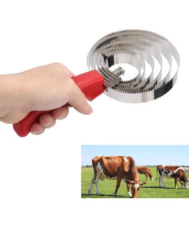 Curry Comb Reversible Stainless Steel Curry Comb Livestock Shedding Comb with Soft Touch Grip for Sheep Horses Cows(6 Rings) As shown - Buy Online on GoSupps.com