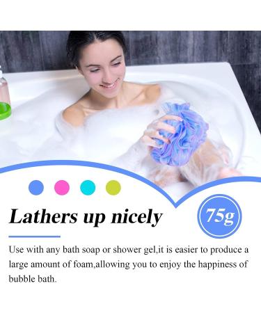 8 Pcs Shower Loofahs 75g - Exfoliating Bath Sponge Set for Cleanse and Soothe Skin - Beauty Bathing Accessories for Women and Men - Buy Online on GoSupps.com