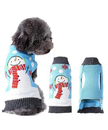 ABRRLO Christmas Dog Sweater Dog Sweater Pet Dog Sweater Warm Puppy Small Medium Dogs XL Snowman-B - Buy Online on GoSupps.com