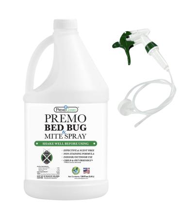 Bed Bug & Mite Killer Spray by Premo Guard 128 oz  Fast Acting Bed Bug Treatment  Stain & Scent Free  Child & Pet Safe  Best Extended Protection  Natural & Non Toxic Formula